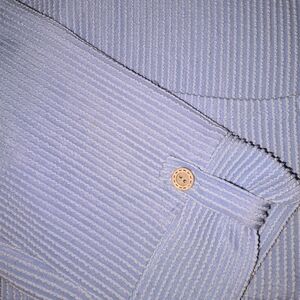 Three Bird Nest Blue Striped Button Down Shirt